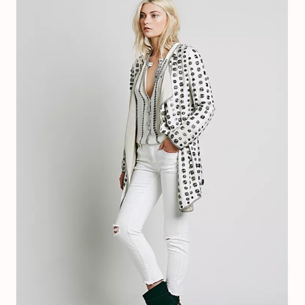 Free People Embellished Crossed Coin Jacket
